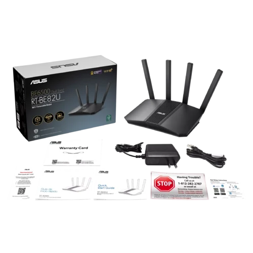 ASUS RT-BE82U Dual-Band WiFi 7 Router 6500Mbps 5x 2.5G Ports - RT-BE82U