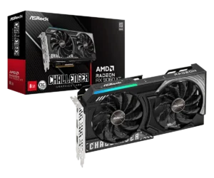 ASRock Radeon RX 9060 XT Challenger 8GB GDDR6 OC PCIe 5.0 Graphics Card - ASROCK RX9060XT CHALLENGER 8GB OC