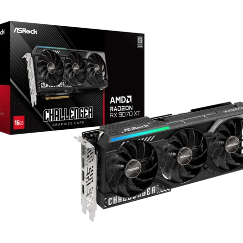 ASRock AMD Radeon RX 9070 XT Challenger 16GB GDDR6 Triple Fan PCIe 5.0 Graphics Card - RX9070XT CL 16G