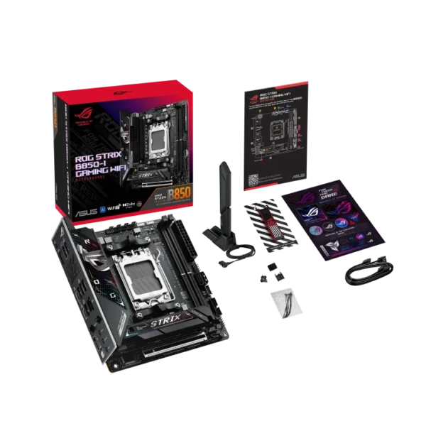 ASUS ROG Strix B850-I Gaming WiFi AMD AM5 Mini-ITX Motherboard - DDR5 PCIe 5.0 Wi-Fi 7 - ROG STRIX B850-I GAMING WIFI