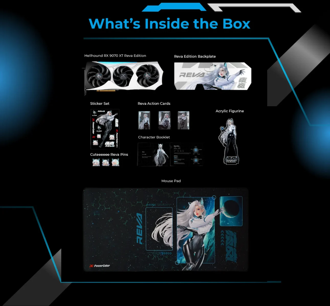 PowerColor Hellhound Reva Edition AMD Radeon RX 9070 XT 16GB GDDR6 256-bit PCIe 5.0 - RX9070XT 16G-L/OC/REVA