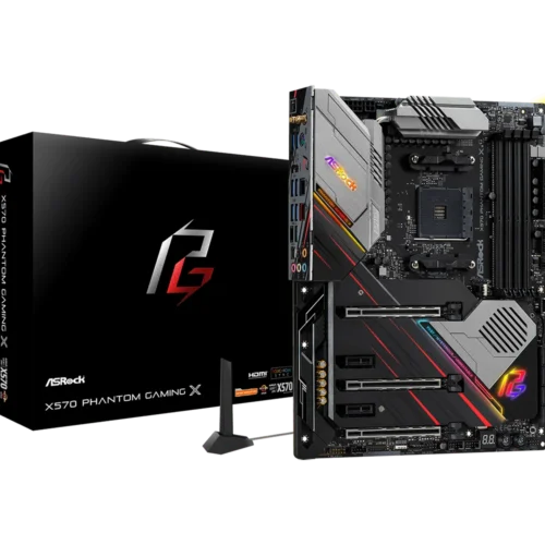 ASRock X570 Phantom Gaming X WiFi AM4 ATX Motherboard PCIe 4.0 DDR4 4666+ 2.5G LAN - ASROCK X570 PHANTOM GAMING X (wifi)