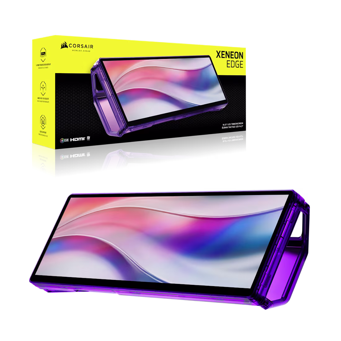 CORSAIR XENEON EDGE 14.5" LCD Touchscreen Monitor - Atomic Purple - 2560x720 AHVA - CS-CC-9011337-WW