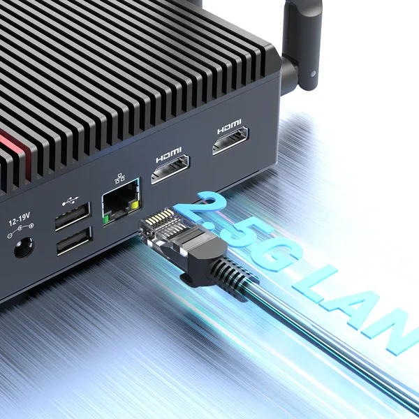 MINIX Z100-0dB Fanless Mini PC Intel N100 16GB DDR4 512GB NVMe SSD Dual 4K Wi-Fi 6 2.5G LAN Windows 11 Pro - MINIX-NEO-Z100-0DB