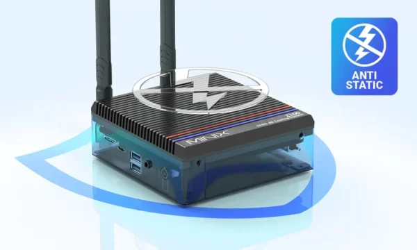 MINIX Z100-0dB Fanless Mini PC Intel N100 16GB DDR4 512GB NVMe SSD Dual 4K Wi-Fi 6 2.5G LAN Windows 11 Pro - MINIX-NEO-Z100-0DB