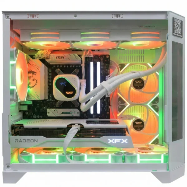 Zion White Aesthetic Performance Gaming PC - Ryzen 5 7500F - Radeon RX 9060 XT 16GB - 32GB DDR5 6800MHz - Dual LCD Display Build Zion | White Aesthetic Performance Gaming PC - Ryzen 5 7500F - Radeon RX 9060 XT 16GB - 32GB DDR5 6800MHz - Dual LCD Display Build