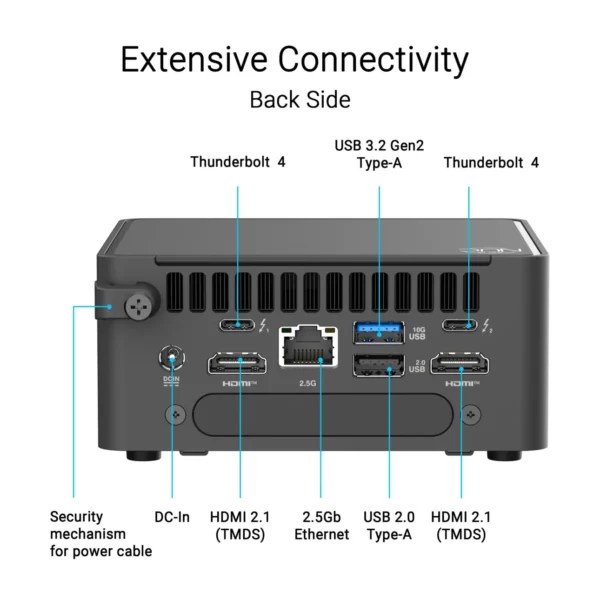 ASUS NUC 15 Pro Intel Core Ultra 7 240H Barebone Mini PC Wi-Fi 7 Thunderbolt 4 DDR5 - RNUC15CRHC700000I