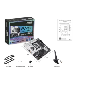 ASUS B860M AYW GAMING WIFI Intel LGA1851 mATX Motherboard - DDR5 PCIe 5.0 WiFi 6 - B860M AYW GAMING WIFI