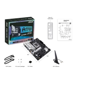 fwebp (6) ASUS B760M-AYW WIFI Intel B760 LGA 1700 mATX Motherboard - DDR5 PCIe 4.0 WiFi 6 - B760M-AYW WIFI