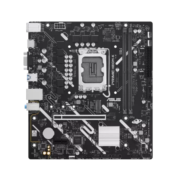 ASUS Prime H810M-K Intel H810 LGA 1851 mATX Motherboard - DDR5 PCIe 4.0 USB Type-C - PRIME H810M-K