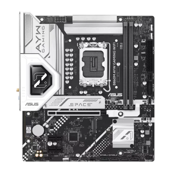 ASUS B860M AYW GAMING WIFI Intel LGA1851 mATX Motherboard - DDR5 PCIe 5.0 WiFi 6 - B860M AYW GAMING WIFI