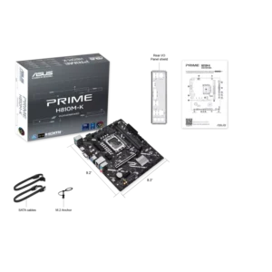 ASUS Prime H810M-K Intel H810 LGA 1851 mATX Motherboard - DDR5 PCIe 4.0 USB Type-C - PRIME H810M-K