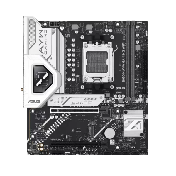 ASUS B850M AYW GAMING WIFI AMD B850 AM5 mATX Motherboard - DDR5 PCIe 5.0 WiFi 6 - B850M AYW GAMING WIFI