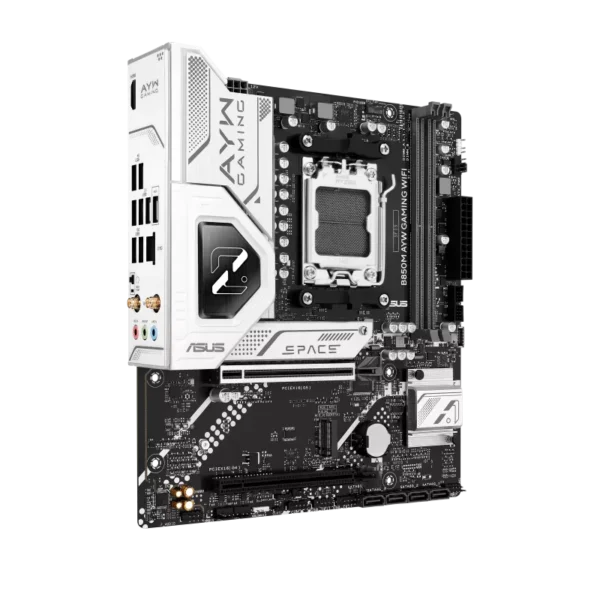 ASUS B850M AYW GAMING WIFI AMD B850 AM5 mATX Motherboard - DDR5 PCIe 5.0 WiFi 6 - B850M AYW GAMING WIFI
