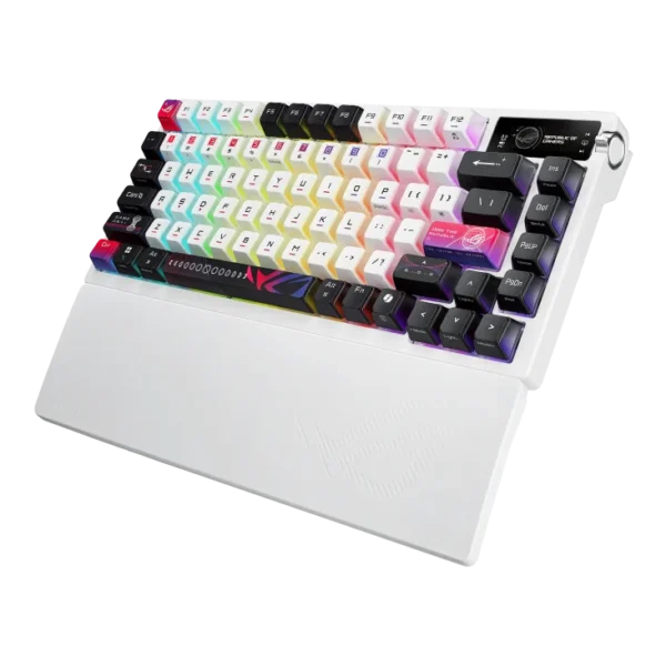 ASUS ROG - Azoth X 75% Custom Wireless Mechanical Gaming Keyboard OLED Display NX Snow V2 Switches - M704 ROG AZOTH X/NXSWV2/US/PBT
