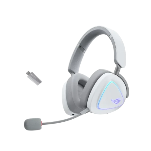 ASUS ROG - Delta II Wireless Gaming Headset Tri-Mode Connectivity 50mm Titanium Drivers - A701 ROG DELTA II/WHT
