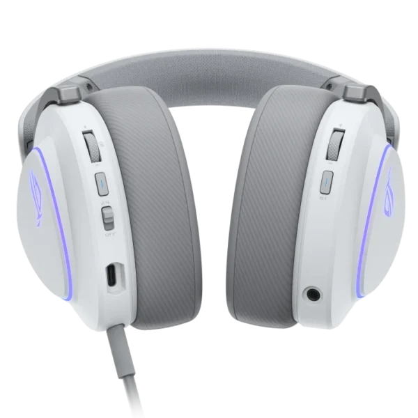 ASUS ROG - Delta II Wireless Gaming Headset Tri-Mode Connectivity 50mm Titanium Drivers - A701 ROG DELTA II/WHT