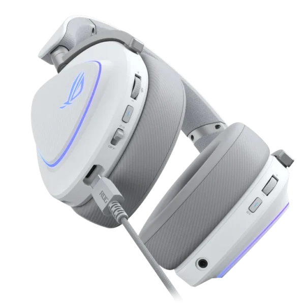 ASUS ROG - Delta II Wireless Gaming Headset Tri-Mode Connectivity 50mm Titanium Drivers - A701 ROG DELTA II/WHT