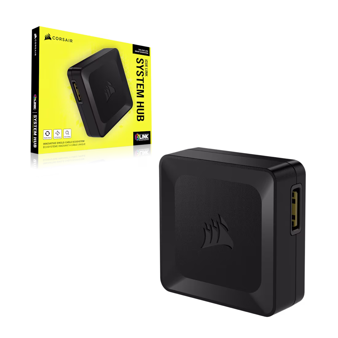 CORSAIR iCUE LINK System Hub - Controls Up to 24 Smart Devices - Single Cable Ecosystem - Black - CS-CL-9011116-WW