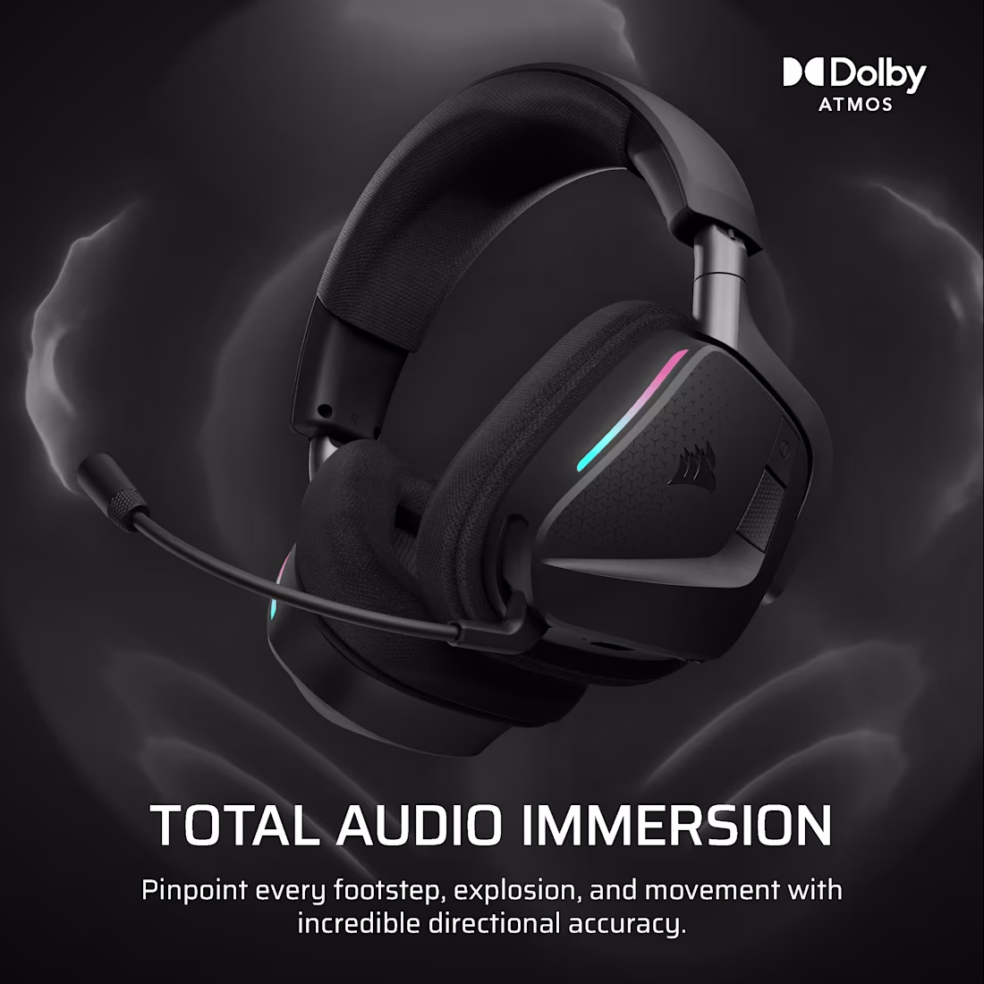 CORSAIR VOID MAX WIRELESS V2 Gaming Headset - Carbon - Bluetooth - Dolby Atmos - CS-CA-9011388-WW