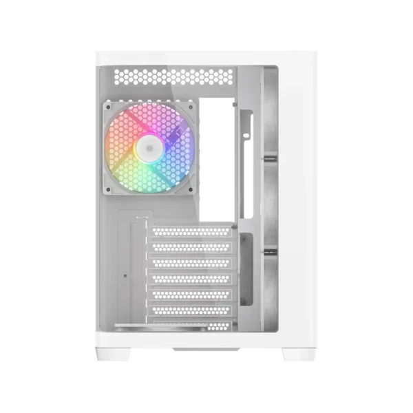 Sama V60 Dual-Chamber Mid Tower ATX Case White with 7x 120mm ARGB Fans - V60-WHADA7X1-GL