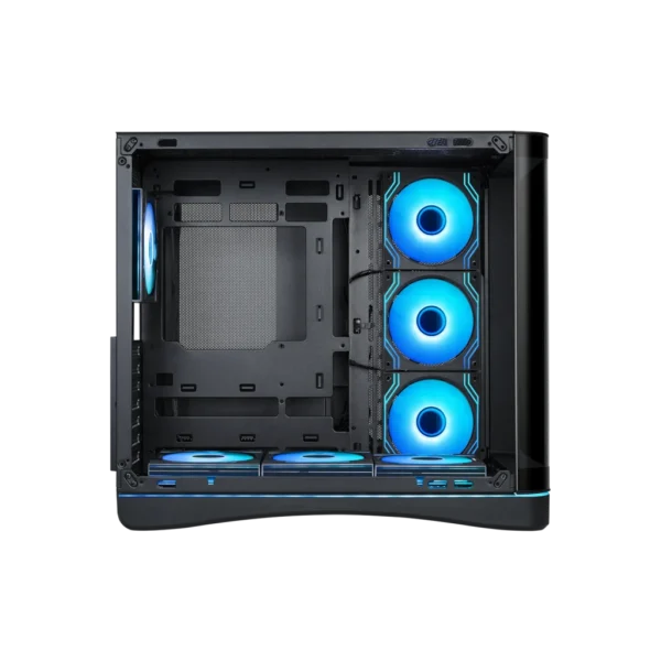 Sama V62 Black ATX Mid-Tower Case - Curved Tempered Glass, 7x ARGB PWM Fans, Back-Connect Support - V62-BKADA7X1-GL
