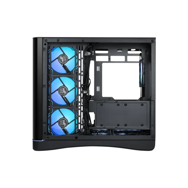 Sama V62 Black ATX Mid-Tower Case - Curved Tempered Glass, 7x ARGB PWM Fans, Back-Connect Support - V62-BKADA7X1-GL