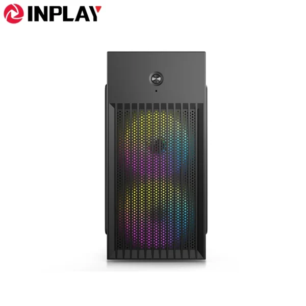 Inplay Lite X220-G200 Micro ATX PC Case with Built-in GP200B PSU and 2 RGB Fans - Black | White