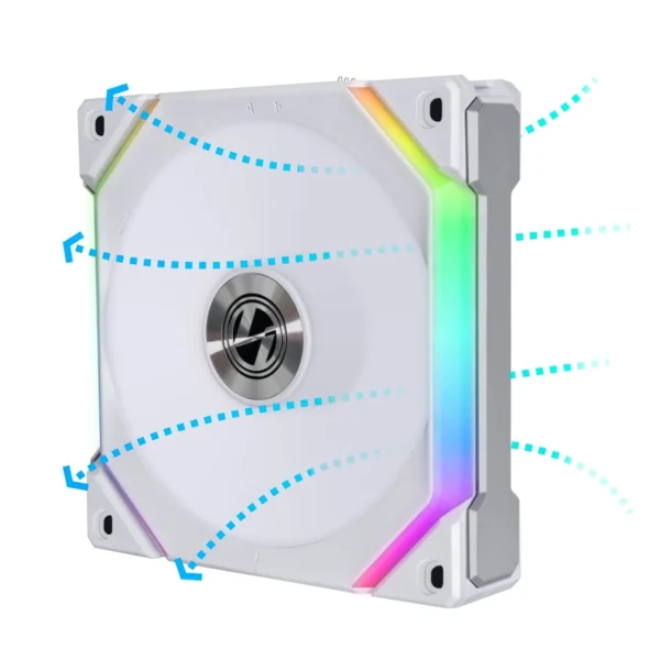 Lian Li UNI FAN SL120 V2 Reverse Blade 120mm ARGB PWM Fan White - UF-RSL120V2-1W