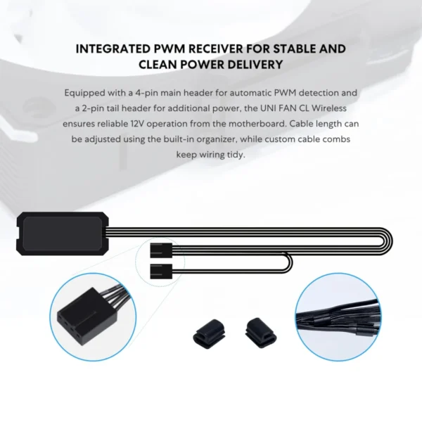 Lian Li UNI FAN CL Wireless Reverse 120 ARGB PWM 2150RPM FDB 120mm Case Fan Black Single Pack - G99.12RCL1W1B.00