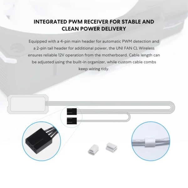 71tI-VKMjdL._SL1500_ Lian Li UNI FAN CL Wireless Reverse 120 ARGB PWM 2100RPM FDB 120mm Case Fan White Single Pack - G99.12RCL1W1W.00