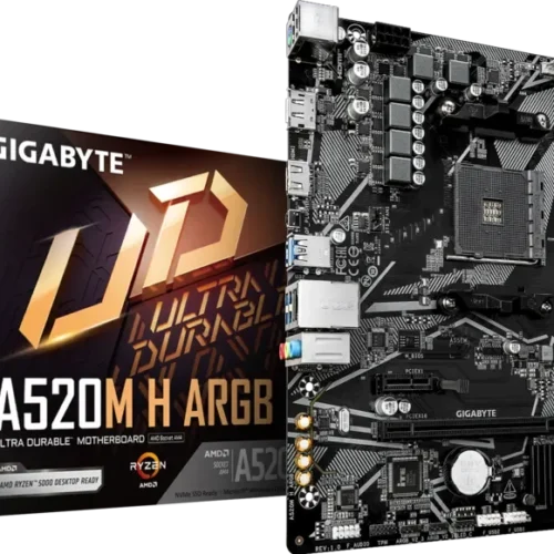 GIGABYTE - A520M H ARGB Micro ATX AM4 DDR4 Motherboard - GA-A520M-H-ARGB
