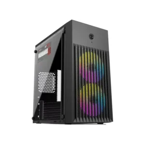 Inplay Lite X220-G200 Micro ATX PC Case with Built-in GP200B PSU and 2 RGB Fans - Black | White