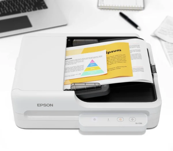 Epson WorkForce DS-1730 A4 Flatbed Document Scanner with Duplex ADF 1200dpi - B11B273504