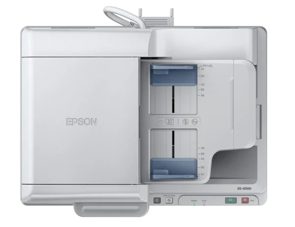 DS_6500_AERIAL Epson WorkForce DS-6500 A4 Flatbed Document Scanner with Duplex ADF 1200dpi - B11B205241
