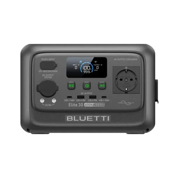 BLUETTI Premium 30 V2 Portable Power Station 320Wh LiFePO4 600W AC Output - P-PR30V2-PH-GY-BL-010
