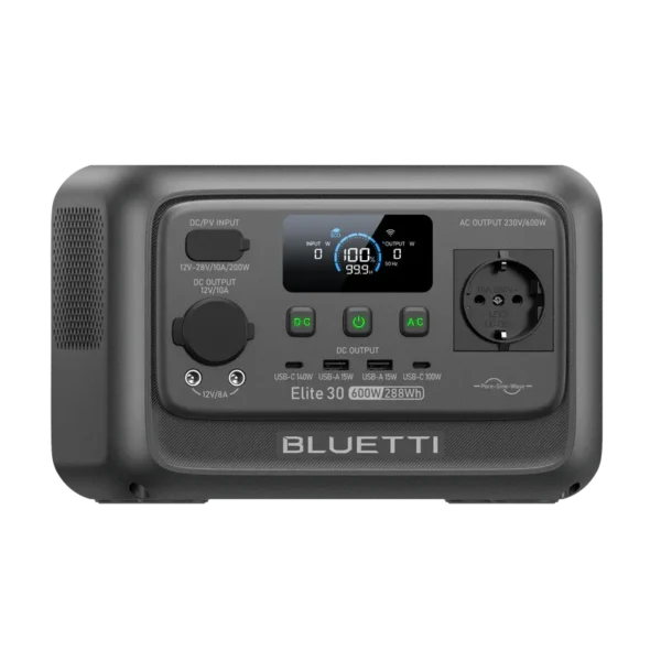 BLUETTI Premium 30 V2 Portable Power Station 320Wh LiFePO4 600W AC Output - P-PR30V2-PH-GY-BL-010
