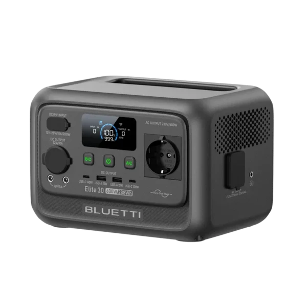 BLUETTI Premium 30 V2 Portable Power Station 320Wh LiFePO4 600W AC Output - P-PR30V2-PH-GY-BL-010