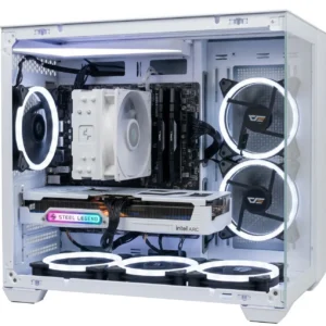 Sierra | White Mid-Range 1440p Gaming PC - Intel Arc B580 12GB, Ryzen 5000 Ready, 1TB Gen4 SSD, 16GB RAM