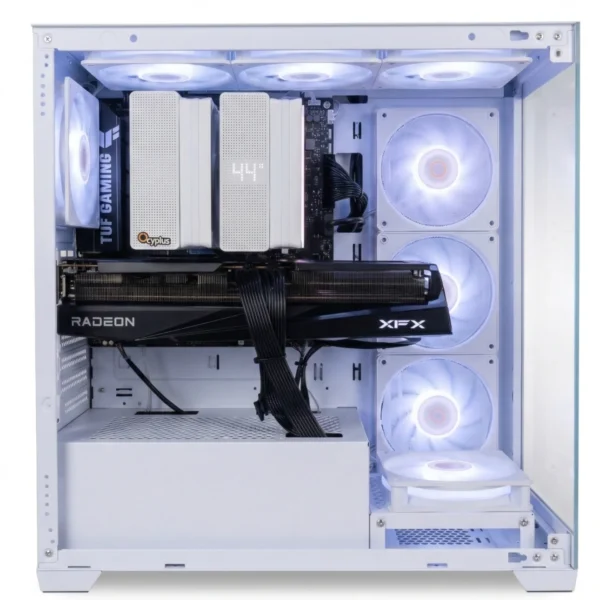Tempo | AMD Ryzen 7 7800X3D and Radeon RX 9070 XT White Gaming PC - 4K High-End Desktop for Streaming and Content Creation