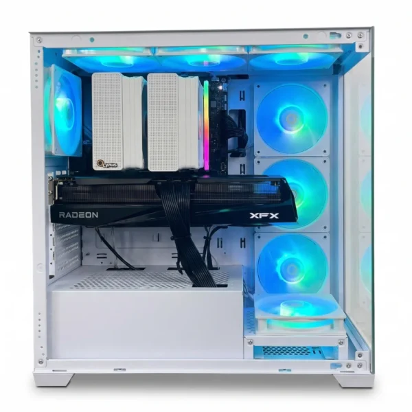 Tempo | AMD Ryzen 7 7800X3D and Radeon RX 9070 XT White Gaming PC - 4K High-End Desktop for Streaming and Content Creation
