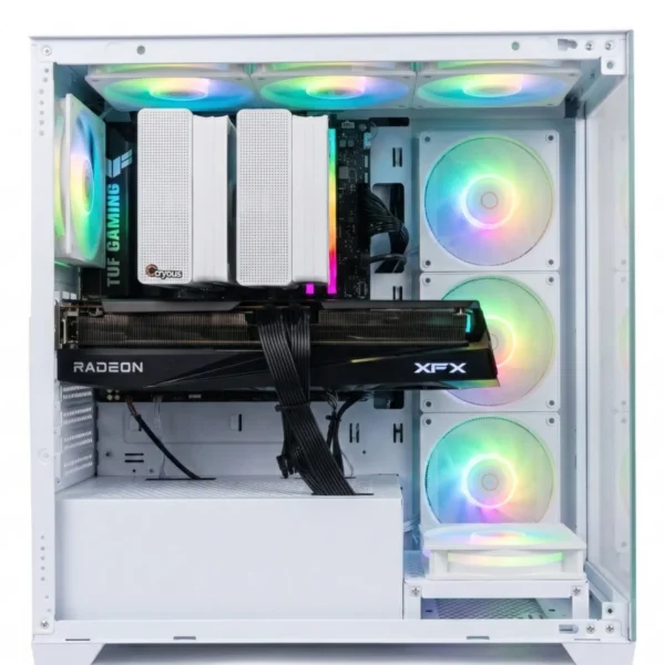Tempo | AMD Ryzen 7 7800X3D and Radeon RX 9070 XT White Gaming PC - 4K High-End Desktop for Streaming and Content Creation