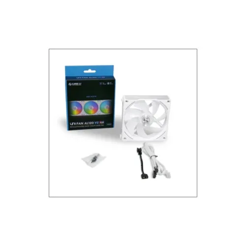Lian Li UNI Fan AL120 V2 120mm PWM ARGB Single Pack White - G99.12ALV21W.00