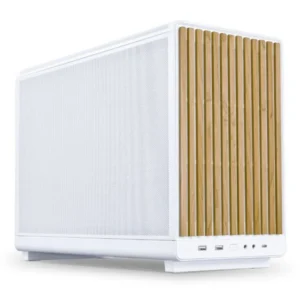 Lian Li DAN A3-mATX Micro-ATX Case Wood Front Panel 360mm AIO Support White - G99.A3W-WD.00