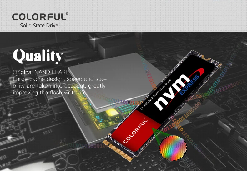 Colorful CN600 512GB M.2 NVMe PCIe Gen3 x4 Internal SSD - COLORFUL CN600 M.2 NVMe 512GB