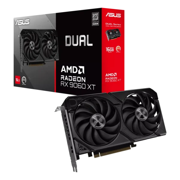 ASUS Dual Radeon RX 9060 XT 16GB GDDR6 128-bit PCIe 5.0 Graphics Card - DUAL-RX9060XT-16G