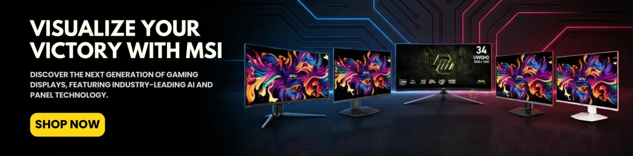 Netcodex Horizontal banner featuring a lineup of high-performance NVIDIA GeForce and AMD Radeon graphics cards, including ASUS Prime, ROG Strix, and XFX Swift models, set against a cinematic dark space planetary background with blue solar rays and a 'Buy Now' call to action.