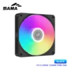 SAMA FZ12 ARGB Black 120mm PWM High Performance Case Fan - FZ12-BKAM1TOX-G