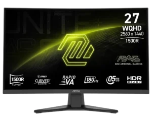 MSI MAG 275CQF E18 27-Inch WQHD 1500R Curved Rapid VA 180Hz 0.5ms Gaming Monitor - MAG 275CQF E18