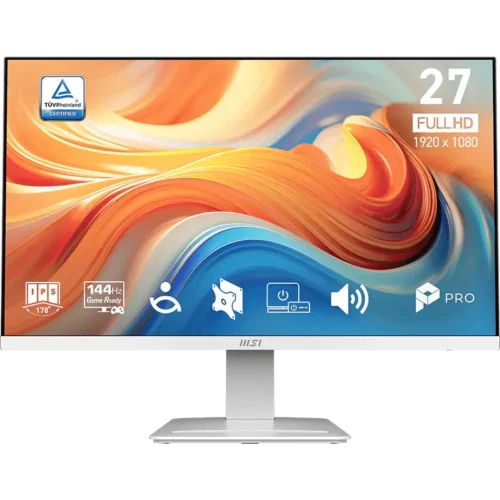 MSI PRO MP273W E14A 27" FHD 144Hz 1ms IPS HDR Ready Eye Care Business Monitor White - PRO MP273W E14A